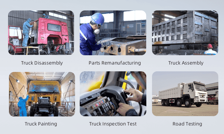 Remanufactured Crane Truck Howo Truck-Mounted Crane with XCMG 11-Ton Boom 7 remanufactured dump truck process