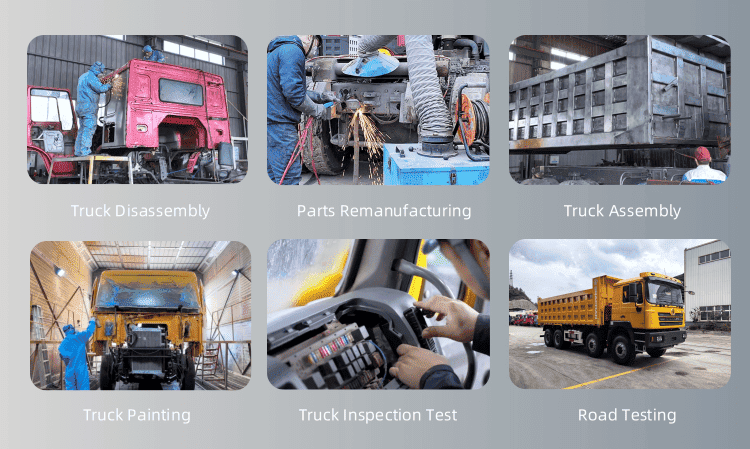 remanufactured shacman dump truck process
